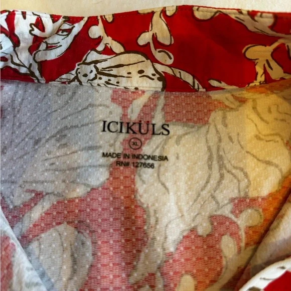 ICIKULS IBKUL Long Sleeve Tennis/Golf Performance Quarter Zip Collar Top Sz XL - Picture 7 of 9